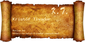 Kristóf Tivadar névjegykártya